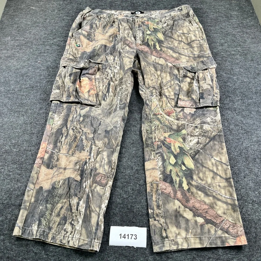 Mossy Oak Break Up Country Camo Cargo Pants Mens XL/40x28 Green Hunting Outdoor